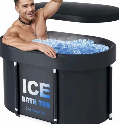 Oval ice bath tub - ice, cold