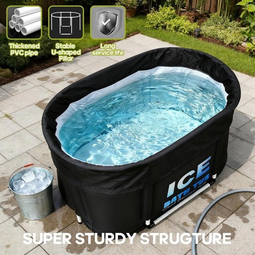 Oval ice bath tub with - bath, lid