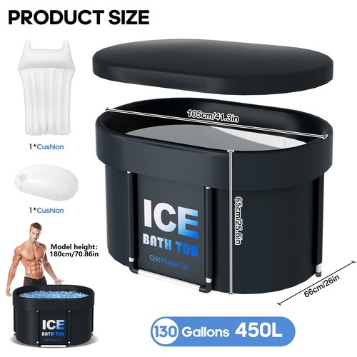 Oval ice bath - ice,